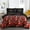 ssp12461, variant on Black Floral Comforter Set Size 7 Piece Black and Red Leaves Botanical Comforter Bad in a Bag Set Soft Down Alternative Lightweight Reversible Complete Bedding Set for All Season 90''x90''