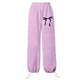 thumbnail image 4 of MEZZALL Child Girls Loose Fit Bow Tie Jogger Pants Lightweight Athletic Tapered Sweatpants With Drawstring Pockets Casual Comfort Playwear Soft Slacks, 4 of 4