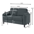 thumbnail image 6 of Pingliang Home 4 Piece Sofa Set,Sectional Sofa Couch with Storage Ottoman and Storage Pockets, L Shaped 3 Seater+Ottoman+Loveseat+Accent Chair,Living Room Furniture Set for Apartment Apt Living Room, 6 of 9