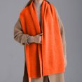 thumbnail image 2 of Bufandas de punto de cachemira de color sólido para mujer Bufanda unisex Bufanda de lana gruesa cálida, 2 of 6