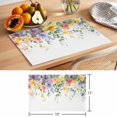 thumbnail image 6 of Pink Spring Flower Placemats Set of 4 Pastoral Floral Leaves Country Rustic Place Mats Indoor Wipeable Table Mats Washable Cloth Dining Table Placemats for Kitchen Holiday Party Home Decor 13x19 Inch, 6 of 9