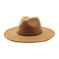 thumbnail image 4 of Jazz Hat Events Adults Dress Decor Camping Photo Props Fashion Wide Brim Hat Light Brown, 4 of 8