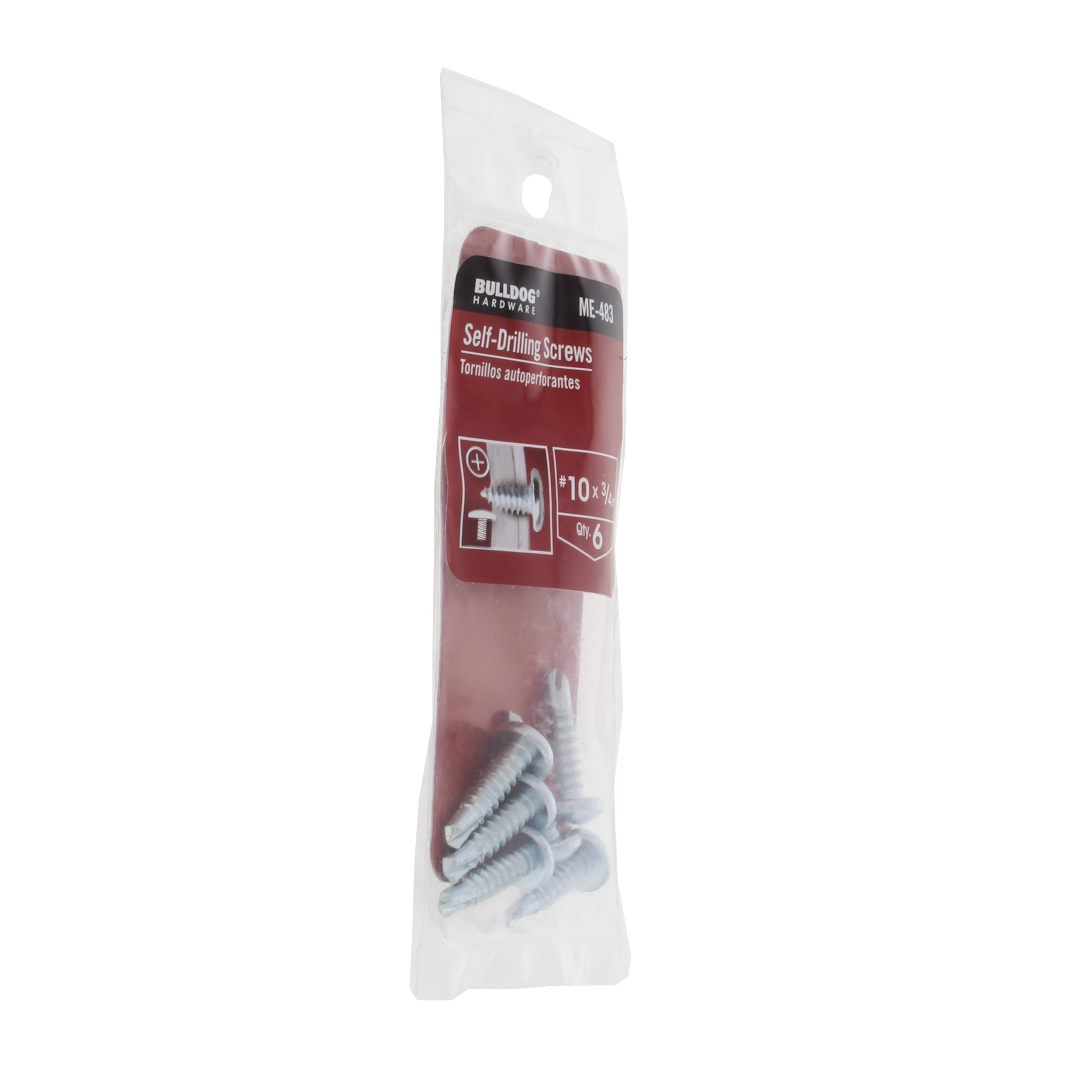 Bulldog Hardware #10 x 3/4 in. Self-Drilling Phillips Pan Head Sheet Metal Screw, Zinc Plated (6 Pack)