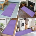 thumbnail image 6 of Lavender Burlap Texture Large Area Rugs for Bedroom Living Room, Soft Non Slip Carpet Bedside Rug, Farmhouse Vintage Lavender Rectangular Floor Cover Kitchen Accent Rug 2'x6' for Dining Room/Office, 6 of 9