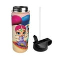 thumbnail image 3 of Shimmer And Shine Water Bottle, Cute Pattern Stainless Steel Vacuum Insulated Water Bottle with Straw, 18OZ Portable Leak Proof Drinking Bottle for Outdoor Office Travel School, 3 of 8