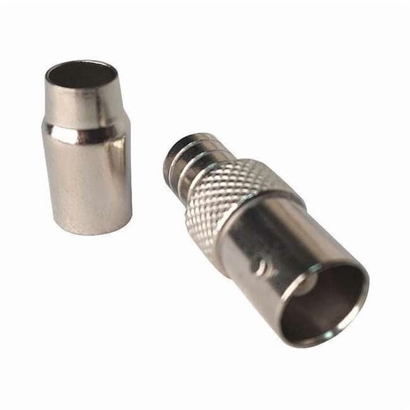 Vitek Coaxial Crimp Connector,BNC Female,PK10 VT-BNC-CRMP-FL10