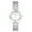 Silver, variant on Women's Analog Quartz Round Watch: Detachable Strap Bar Scale Luminous Hands Rhinestone Dial - for Casual Business