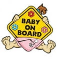 thumbnail image 1 of Almencla 3-6pack Baby on Board Warning Sign Car Decal Vinyl Warning Sticker 4 Pcs, 1 of 8