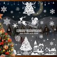thumbnail image 4 of nvzhuang Christmas Window Clings White Snowflake Santa Snowman Reindeer Window Stickers Decorations for Home, 4 of 9