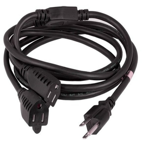 SANOXY Cables and Adapters; 6ft Power Cord Splitter Cable 16 AWG (2 NEMA 5-15R to 1 NEMA 5-15P)