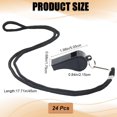 thumbnail image 2 of 1set 24 PCs Plastic Sport Whistles Loud Crisp Sound Whistle Professional Referee Sports Race Emergency PE Class Basketball with Lanyard for Teacher Coach Polices Officials Lifeguard 17.5x50.5mm, 2 of 6
