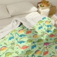 thumbnail image 3 of Cute Dinosaur Cartoon Pattern Soft Sherpa Fleece Throw Blanket, Warm Cozy Plush Blanket for Sofa Bed Couch, All Season, 40"x50", 3 of 5