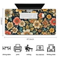 thumbnail image 5 of Long Mouse Pads for Desk,Pioneer Flower Floral Print Pattern Desk Mats on Top Of Desks, Desk Mouse Pad Extra Large with 3mm Non-Slip Base and Stitched Edge for Gaming,Office,Work,Home 47.3"x23.6", 5 of 6