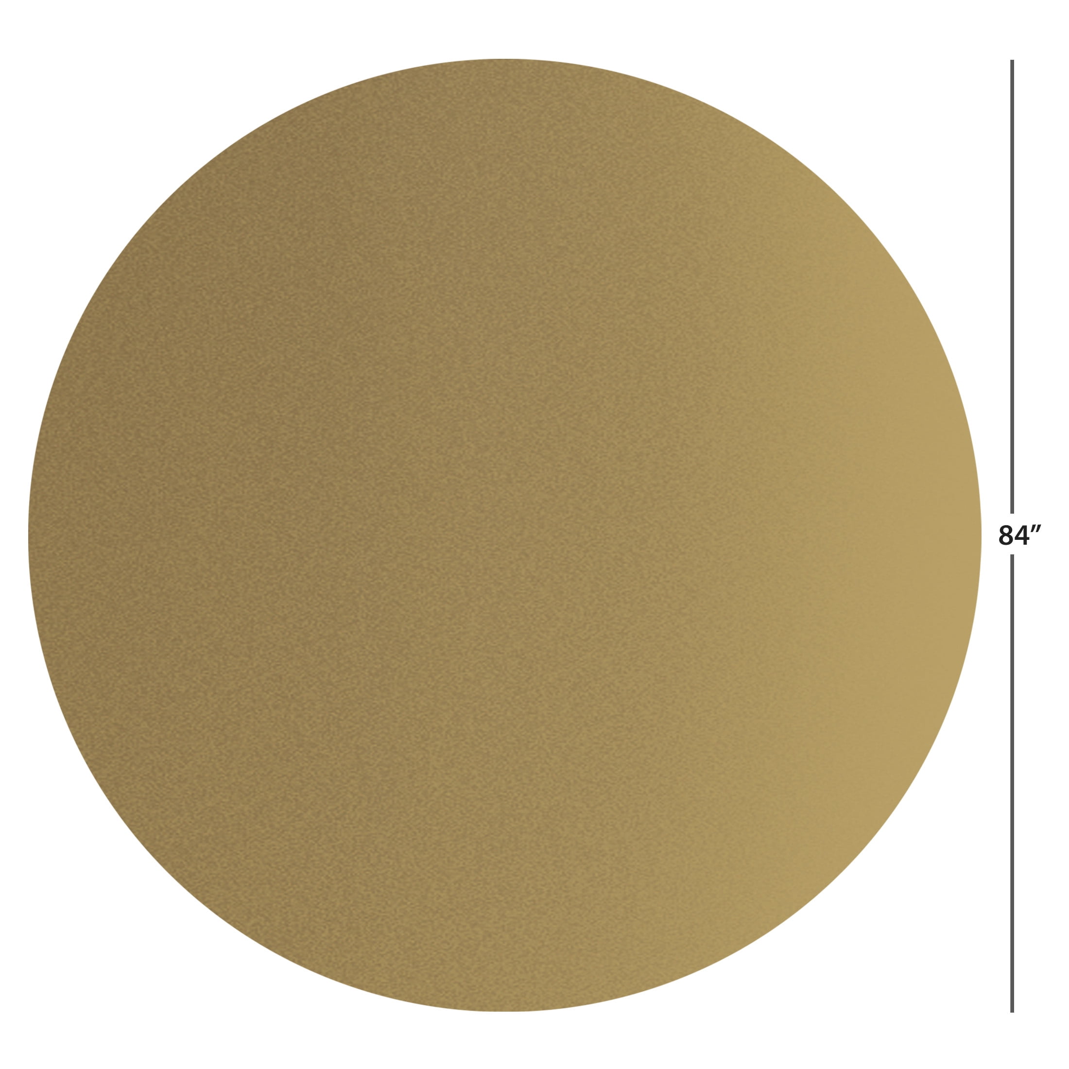 (6 pack) 1CT 84IN Gold Round Plastic Table Cover by Way To Celebrate