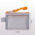 thumbnail image 2 of Dsseng Clear mini Transparent nylon mesh zipper storage bag ID bank card credit card organizer pocket portable purse cute wallet keys earphone zipper pouch, 2 of 5