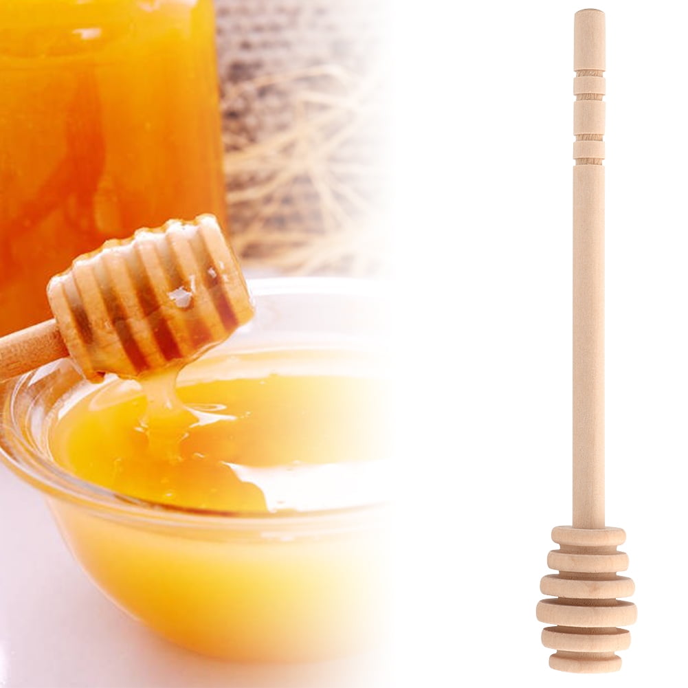 50Pcs/Set Household Wooden Portable Mini Jam Honey Dipper Jar Dispensing Collecting Stirring Rod Stick Size : 8cm Honey Dipper 