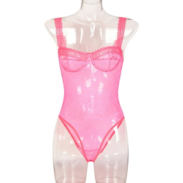 Ropa interior sexy siamesa para mujer, estilo europeo y americano, con encaje y flores, ajuste cómodo, siamesa