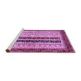 thumbnail image 2 of Ahgly Company Machine Washable Indoor Square Abstract Purple Modern Area Rugs, 7' Square, 2 of 4