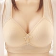thumbnail image 2 of Gyexs Women's Lightweight Adjustable Wireless Bra Double Layer Breathable Comfort Fit Womens Bras, Beige, Size 42, 2 of 3