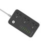 thumbnail image 3 of Injueey Interruptor de tira de alimentación con enchufe estadounidense de 3 pines redondos, cable de 2 M, salidas universales, 6 USB, cable de Accesorios para electrodomésticos Injueey HA002567-00, 3 of 6