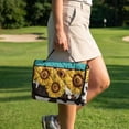 thumbnail image 4 of Whosucclay Cow Print Sunflower Folding Golf Cart Seat Covers, All-Weather Protection Golf Cart Seat Cushion Cover for EZGO Yamaha Club Car 4 Storage Pockets, 4 of 9
