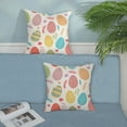 thumbnail image 3 of Easter Pillow Covers 18x18 Inch Set of 2, Colorful Easter Eggs Decor Throw Pillows Spring Farmhouse Pillow Covers Easter Decorations Pillowcase Square Linen Outdoor Cushion Case for Couch Home, 3 of 5