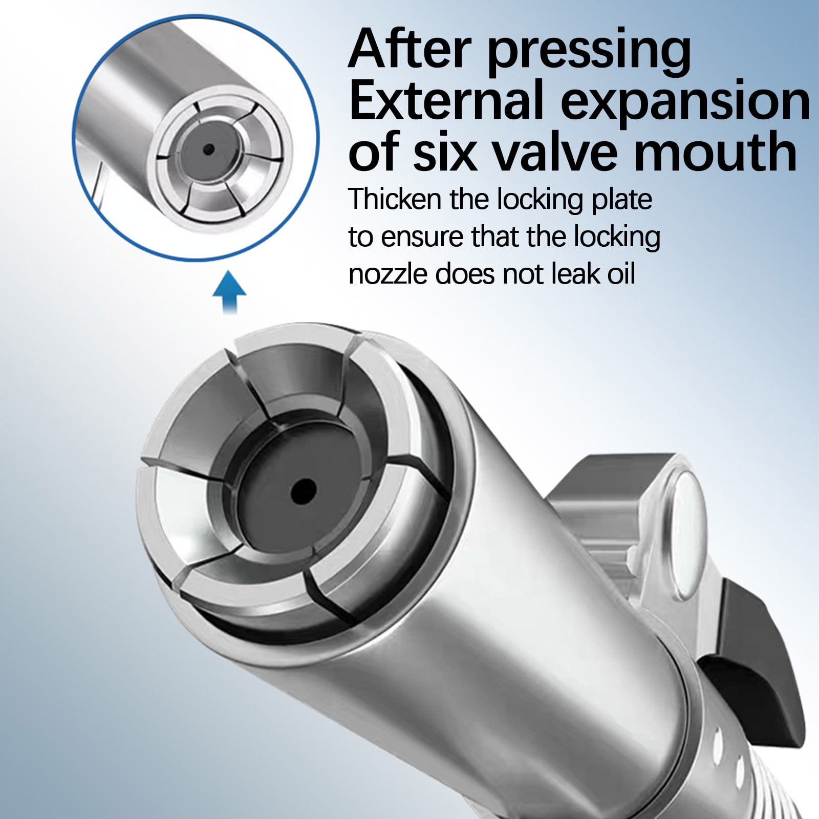 Cadorn Locking Grease Coupler Set - Single - Handle Grease Nipple Nozzle + 30cm Oil Hose, High - Pressure Lubrication Tool