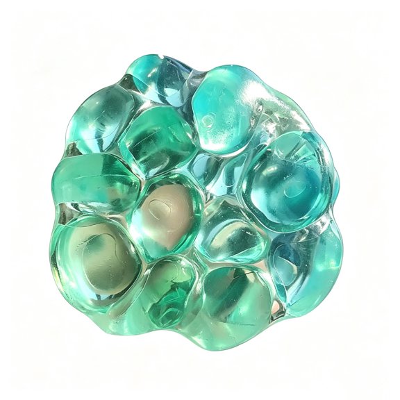 Squeeze Stress Ball Handmade Ice Moldable Slow Rising Fidget Toy Noisy Sensory Stress Relief Ball for Students Desk Office Green