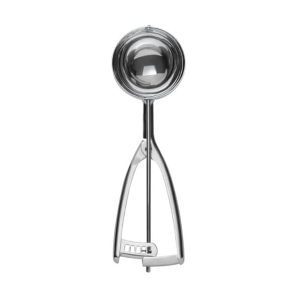 Soro Essentials- #12 Stainless Steel 3-1/4 oz. Squeeze Type Food Server- Disher for Food Portion Control Scoop Ice Cream Scooper with Squeeze Release Cookie Scooper for Baking