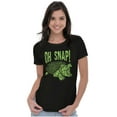 thumbnail image 4 of Funny Oh Snap Turtle Animal Pun Womens Slim Fit Graphic Tee Brisco Brands S, 4 of 6