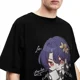 thumbnail image 4 of Dr. Ratio-Camiseta de manga corta con estampado de Honkai Star Rail Acheron para mujer, ropa de calle informal holgada de verano con cuello redondo, 4 of 5
