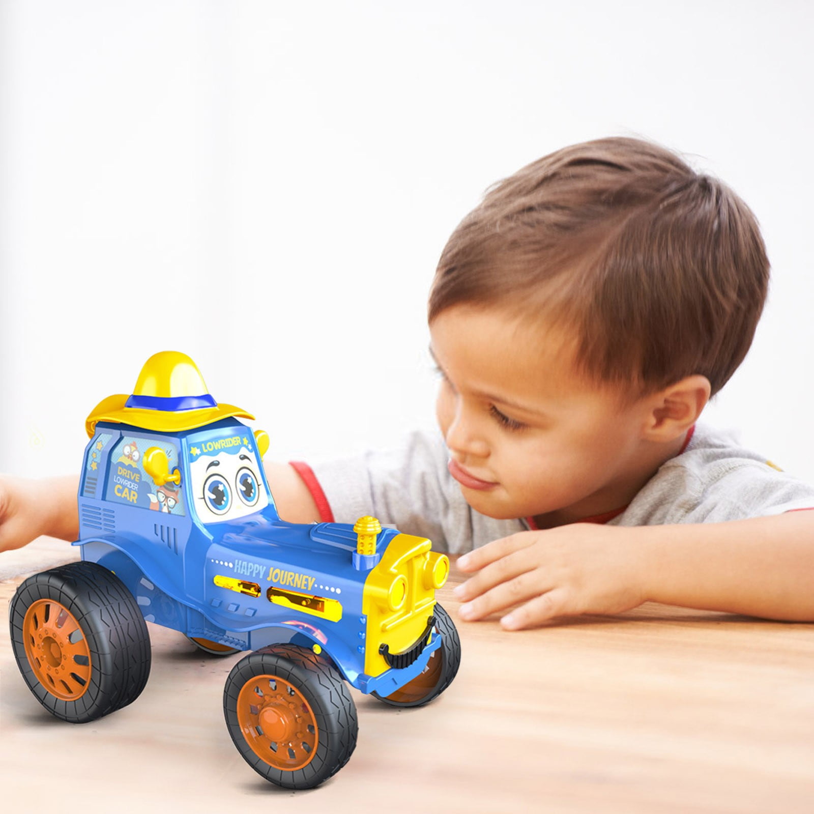 Stunt Car With Lights & Music 360° Rotating Rocking Tumbling Stunt Car Rechargeable Remote Control Car Age 6 Remote Control Trucks for Adults Remote Controlled Dump Watch Controlled Car for Crawlers