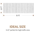 thumbnail image 2 of xianlin-Tchido Tapis de Couloir 2x6 Ft Coureur Boho Lavable Tapis de Couloir Antidérapant Tapis d'Entrée Tapis de Chevet Gris, 2 of 4