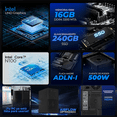 thumbnail image 3 of Computadora Escritorio Completa Xtreme PC Gaming Intel N100 16GB SSD 240GB Monitor 23.8 WIFI Black ideal para punto de venta, trabajo administrativo y uso diario, 3 of 6