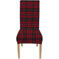 thumbnail image 2 of Christmas Chair Covers Set of 4,Red Green Tartan Plaid Scottish Spandex Stretch Dining Room Chair Cover,Removable Washable Kitchen Parsons Chair Covers Seat Slipcovers, 2 of 6