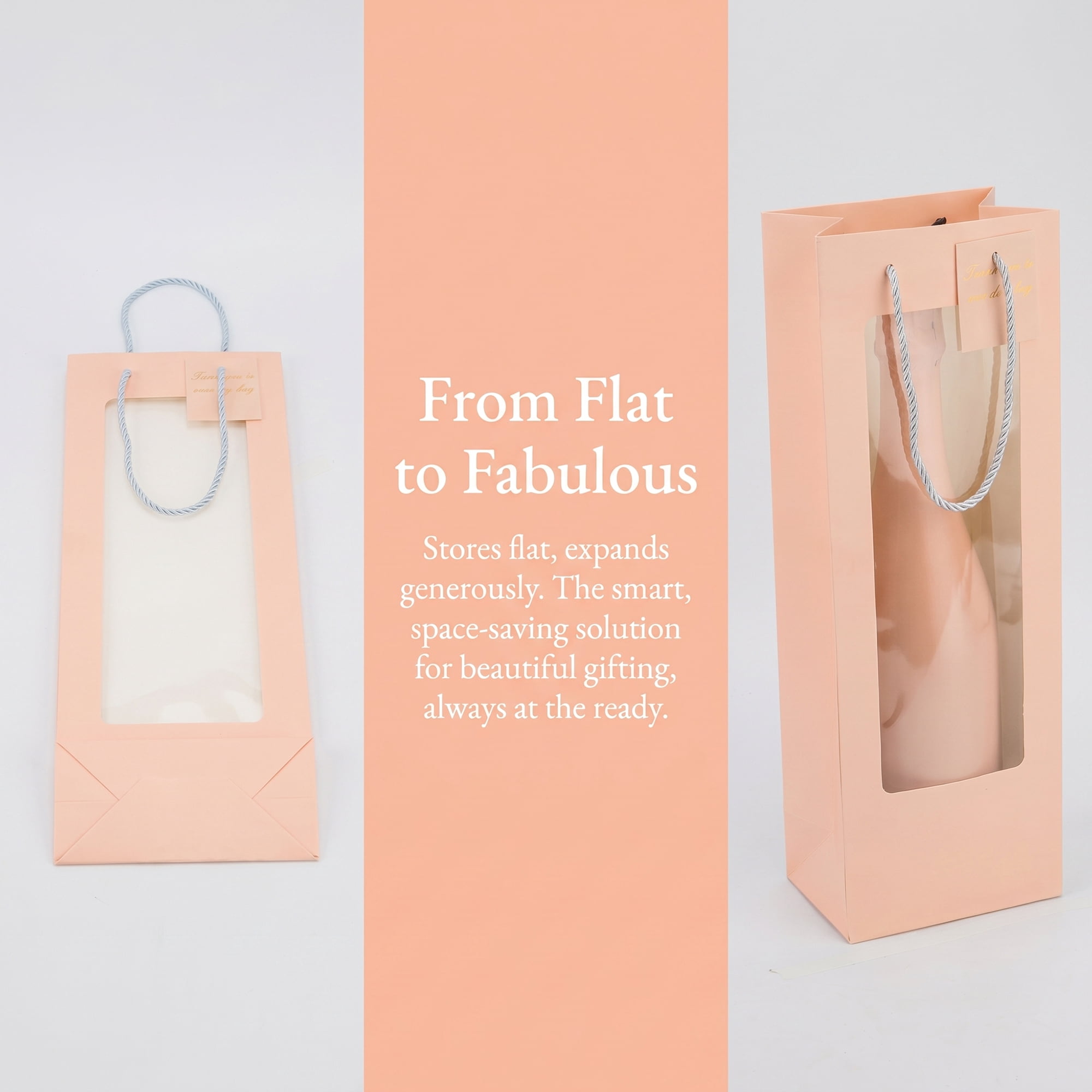 Unique Bargains Gift Bags with Handles to Elevate Gifting Pink 4.9" x 3.3" x 14.2"