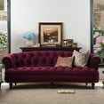 thumbnail image 2 of Jennifer Taylor Home La Rosa 84" Victorian Chesterfield Living Room Tufted Sofa Couch, Burgundy Velvet, 2 of 9