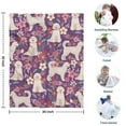 thumbnail image 4 of Goldendoodle Dog and Flower Floral Blanket,Comfortable Soft Flannel Throw Blanket,All Season,Warm Lightweight Blankets for Sofa Bed Couch Living Room Chair,30"x40", 4 of 4