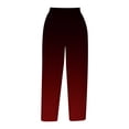 thumbnail image 4 of Baodmurt Pantalon Taille Haute pour Femmes, Capris Raccourcis à Cordon, Pantalons de Survêtement pour les Vacances, Rouge P, 4 of 5