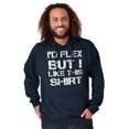 thumbnail image 4 of Flex But Like This Funny Gym Exercise Men Big & Tall Graphic Hoodie Brisco Brands 3X, 4 of 6