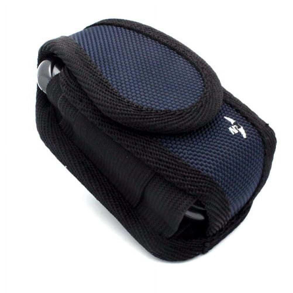 Nite-Ize Case Belt Clip for Kyocera DuraXV Extreme -- Holster Rugged Cover Pouch Carry Protective Black Canvas compatible with Kyocera DuraXV Extreme Flip Phone