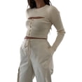 thumbnail image 2 of Franhais Women Cargo Pants High Waist Hip Hop Combat Casual Loose Sports Trousers, 2 of 7