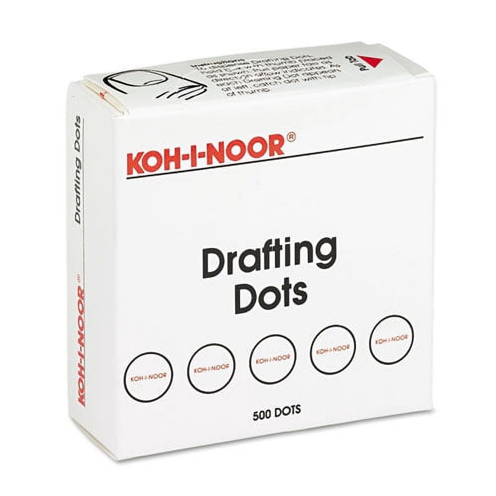 Adhesive Drafting Dots, 0.88" Dia, Dries Clear, 500/box | Bundle of 2 Rolls