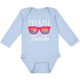 thumbnail image 3 of Inktastic Miami Florida Vacation Beach Trip Girls Long Sleeve Baby Bodysuit, 3 of 5