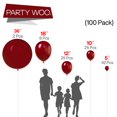thumbnail image 2 of Balloon PartyWoo rojo rubí, paquete de 100 unidades de diferentes tamaños, 2 of 8