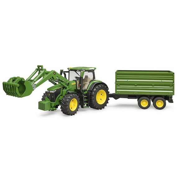 1/16 John Deere 7R 350 Tractor with Front Loader and Trailer by Bruder 09828