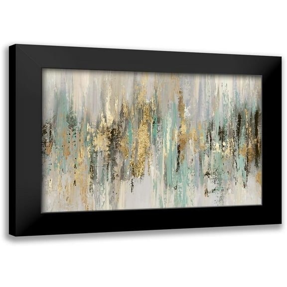 Reeves, Tom 14x11 Black Modern Framed Museum Art Print Titled - Dripping Gold I