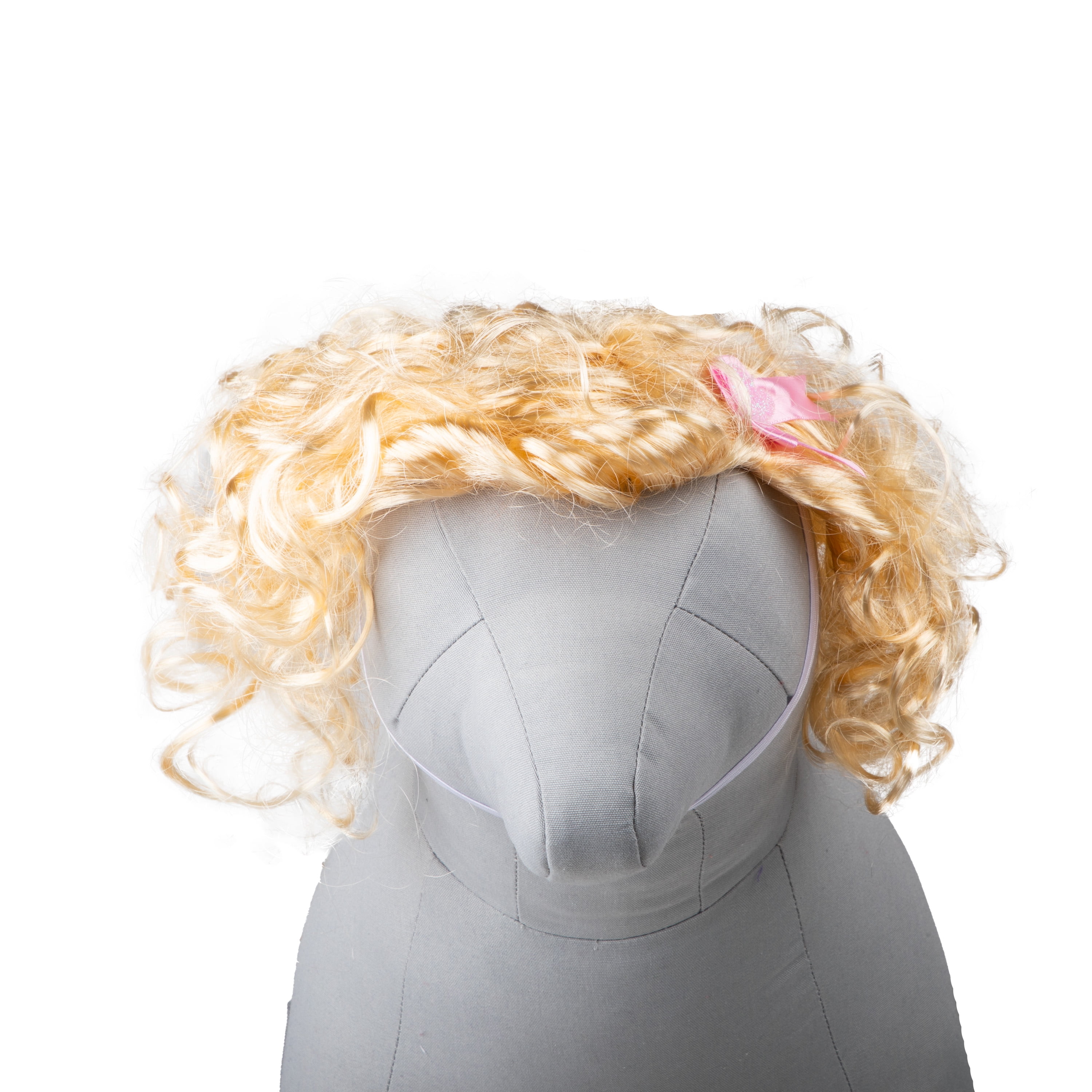 Doggy Parton, Dog Clothes. Curly Dog Wig, Blonde, M/L