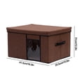 thumbnail image 3 of Fiudx Caja de Almacenamiento de Tela Lavable, Diseño de Ventana Transparente, Material de Lino Transpirable, Plegable y Lavable, Fácil de Organizar, Artículos Esenciales para El Hogar, 41,5 X 31 X 25, 3 of 6