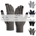 thumbnail image 6 of FRSASU Touch Screen Cable Knit Winter Gloves for Men Ribbed Cuff Warm thermal Texting Gloves for Driving Running Daily Outdoor Black, 6 of 7